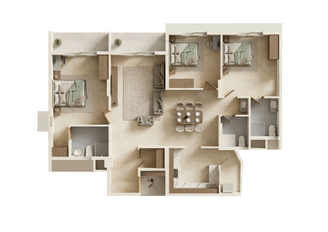 2 BHK Floor Plan
